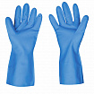 Перчатки нитриловые SCAFFA "Практик", хлопчатобумажное напыление, КЩС-1, размер 11, XXL (экстра большой), синие, 00-01017724