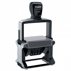 Датер самонаборный, металлический, 6 строк + дата, оттиск 68х47 мм, сине-красный, TRODAT 5485 BANK, КАССЫ, 141395