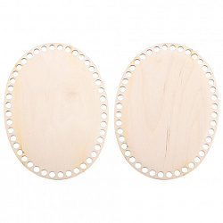 Донышки деревянные для вязания овальные, 2 шт., 20х15 см, BRAUBERG HOBBY, 665319