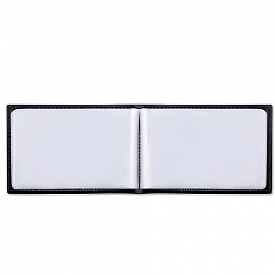 Визитница однорядная BRAUBERG "Imperial", на 20 визиток, под гладкую кожу, черная, 232291