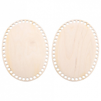 Донышки деревянные для вязания овальные, 2 шт., 20х15 см, BRAUBERG HOBBY, 665319