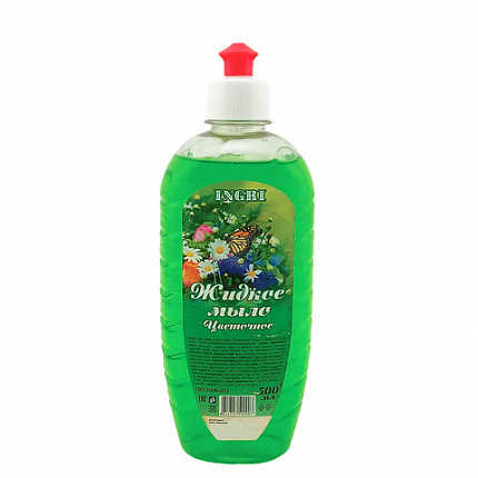 Мыло жидкое 500 мл, INGRI "ЦВЕТОЧНОЕ", пуш-пул, МИНПРОМТОРГ