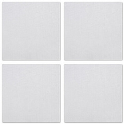 Холсты на магните квадратные НАБОР 4 шт., 7,5х7,5 см, 280 г/м2, 100% хлопок, BRAUBERG ART CLASSIC, 192333