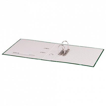 Папка-регистратор STAFF "Basic" БЮДЖЕТ с мраморным покрытием, 70 мм, без уголка, зеленая, 229620