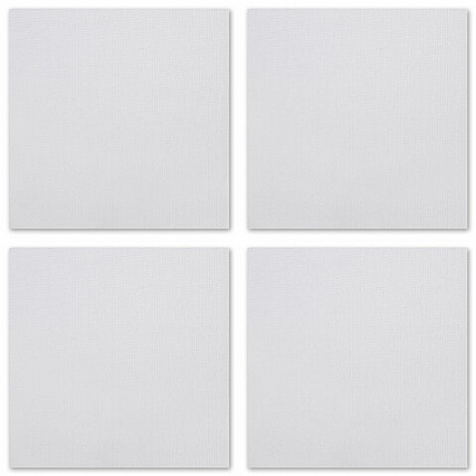 Холсты на магните квадратные НАБОР 4 шт., 7.5х7.5 см, 280 г/м2, 100% хлопок, BRAUBERG ART CLASSIC, 192333