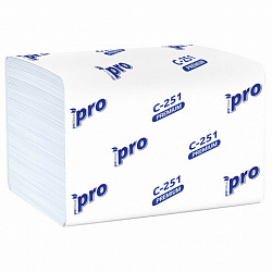 Салфетки 200 шт. PROtissue (Система N4) PREMIUM, 2-слойные, КОМПЛЕКТ 20 шт., 21х16 см, V-сложение, белые, C251, С251