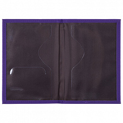 Обложка для паспорта "Passport map", экокожа soft-touch, фиолетовая, STAFF, 238762