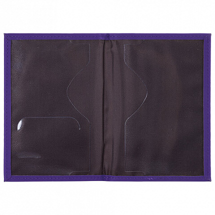 Обложка для паспорта "Passport map", экокожа soft-touch, фиолетовая, STAFF, 238762