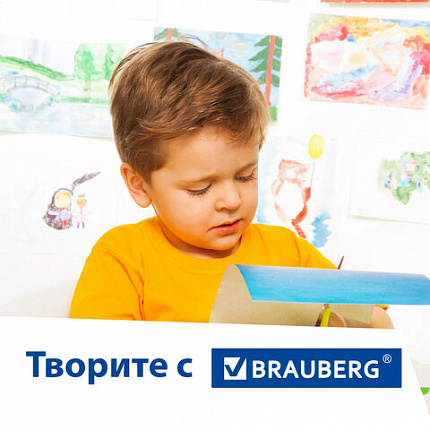 Картон цветной А4 МЕЛОВАННЫЙ (глянцевый), 12 листов 12 цветов, в папке, BRAUBERG, 200х290 мм, "Килиманджаро", 129917