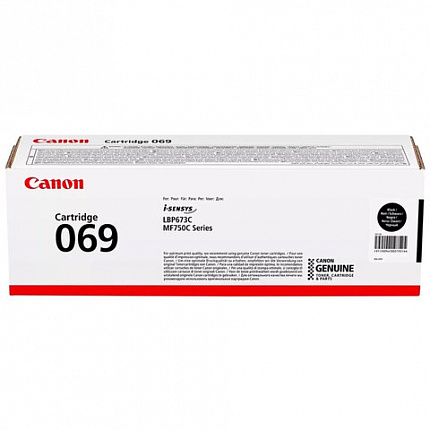 Картридж лазерный CANON (069BK) i-SENSYS MF752Cdw/MF754Cdw, черный, ресурс 2100 стр,, 5094C002