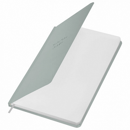 Ежедневник недатированный с резинкой А5 145х203 мм, BRAUBERG, твердый, 160 л, "Minimal", серый, 116302