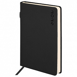 Ежедневник датированный 2026, А5, 138х213 мм, BRAUBERG "Essential", под кожу, держатель, темно-зеленый, 117394