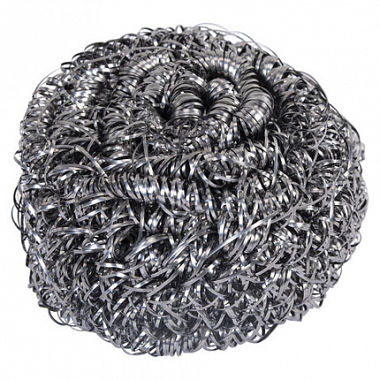 Губка (мочалка) металлическая спиральная 15 г, для посуды, гриля, плиты, LAIMA (ЛАЙМА), 700061