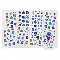 Набор наклеек "Стикерпак", ассорти, 8 листов, 200 наклеек, 110х175 мм, ПП