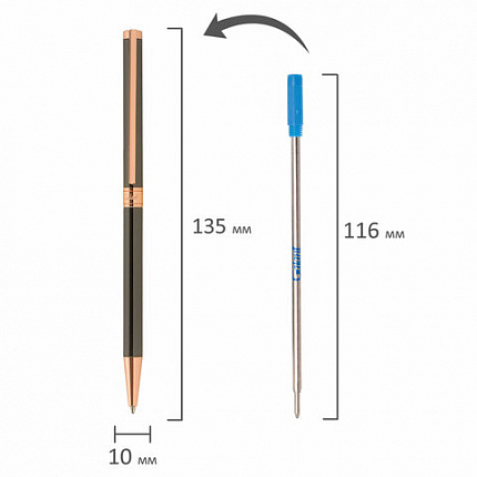 Ручка подарочная шариковая GALANT "ASTRON BRONZE", корпус металлический, детали розовое золото, узел 0,7 мм, синяя, 143524