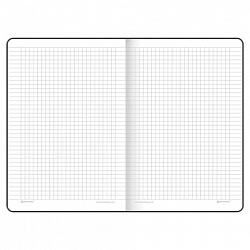 Блокнот А5 (148х218 мм), BRAUBERG "Select", 96 л., балакрон, резинка, клетка, черный, 125211