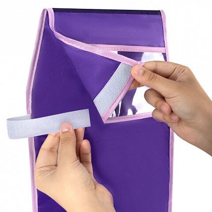 Кармашки-органайзер в шкафчик для детского сада BRAUBERG KIDS, крепление на липучке, наклейки-подсказки, 24х88 см, "Unipony", 273284