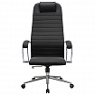 Кресло офисное МЕТТА "SU-B-10" хром, ткань-сетка, сиденье и спинка мягкие, черное