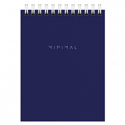 Блокнот МАЛЫЙ ФОРМАТ А6 108х145 мм, 40 л., гребень, картон, клетка, BRAUBERG "Minimal Classic", 116428