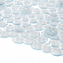 Коврик для ванны противоскользящий 69х39 см, "Капли", овальный, прозрачный, ПВХ, PRIMILA (ПРИМИЛА), 700375