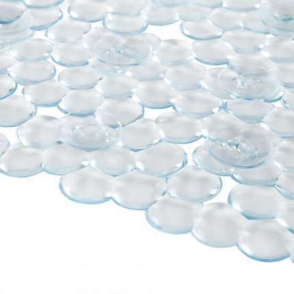 Коврик для ванны противоскользящий 69х39 см, "Капли", овальный, прозрачный, ПВХ, PRIMILA (ПРИМИЛА), 700375