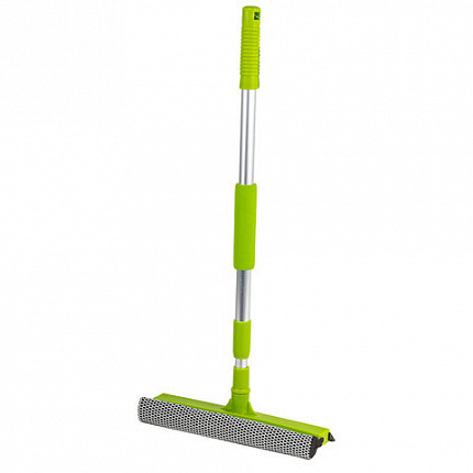 Окномойка ЛЮБАША, алюминиевая телескопическая ручка 50-90 см, рабочая часть 25 см (стяжка, губка, ручка), 603613