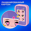 Пенал ПИФАГОР, 3 отделения, ламинированный картон, 19х11 см, "Anime eyes", 272251