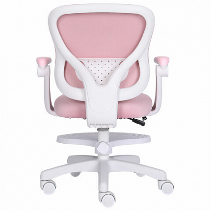 Кресло детское с подставкой для ног BRABIX "Sky MG-206", велюр, розовое, 533154