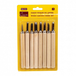 Резцы по дереву, набор 8 шт., блистер, Невская Палитра, DK11513