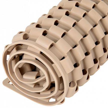 Коврик для ванны противоскользящий 66х36 см, "Мозаика", бежевый, ТПЭ, присоски, PRIMILA (ПРИМИЛА), 700387