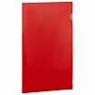 Папка-уголок жесткая, непрозрачная (тонированная), А4, BRAUBERG "UNIVERSAL", красная, 0,18 мм, 273058