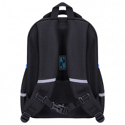 Ранец BRAUBERG STABLE, 2 отделения, с брелком, "Blue ball", 36х28х16 см, 274390