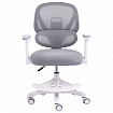 Кресло детское с подставкой для ног BRABIX KIDS "MG-220", сетка/ткань TW, серое, 533315
