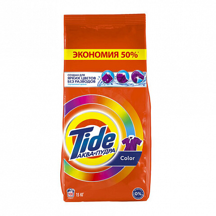 Стиральный порошок-автомат 15 кг, TIDE, 100 стирок, 80769433