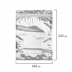 Пакеты дой-пак с замком ZIP LOCK, металлизированная + прозрачная стенка, 180х260 + 40 мм, КОМПЛЕКТ 100 штук, 70 мкм, BRAUBERG, 700686
