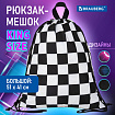 Мешок для обуви BRAUBERG большой удобный с ручкой, 51х41 см, "Black and White", 271595