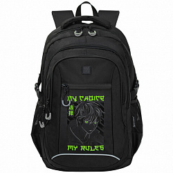 Рюкзак BRAUBERG CONTENT универсальный, 3 отделения, светоотражающий принт, "Anime choice", 47х33х18 см, 272566