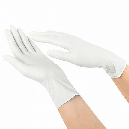 Перчатки латексные смотровые SFM Grip-Surface/ L 254 SC, Германия, 50 пар (100 штук), размер 6-7, S (малый)