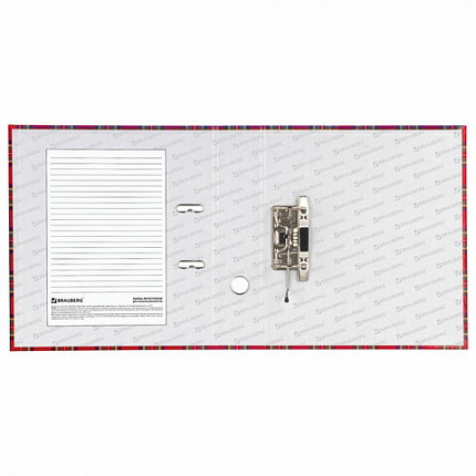 Папка-регистратор BRAUBERG, ламинированная, 75 мм, шотландка, 222074