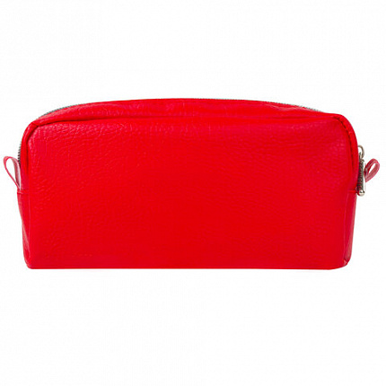 Пенал-косметичка BRAUBERG под фактурную кожу, ассорти, коричневый, красный, черный, "Идеал", 19х9х4 см, дисплей, 224035