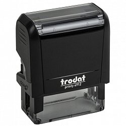 Оснастка для штампа, оттиск 47х18 мм, синий, TRODAT 4912 P4, корпус черный, подушка, 52877