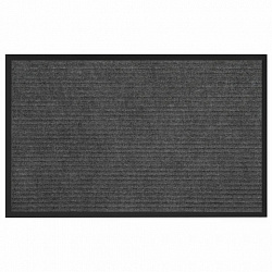Коврик придверный 50х80 см, СЕРЫЙ, влаго-грязезащитный, 430 г/м2, ребристый, ЛЮБАША СТАНДАРТ, 701033