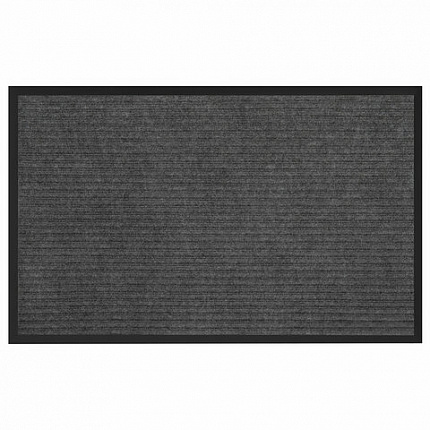 Коврик придверный 50х80 см, СЕРЫЙ, влаго-грязезащитный, 430 г/м2, ребристый, ЛЮБАША СТАНДАРТ, 701033