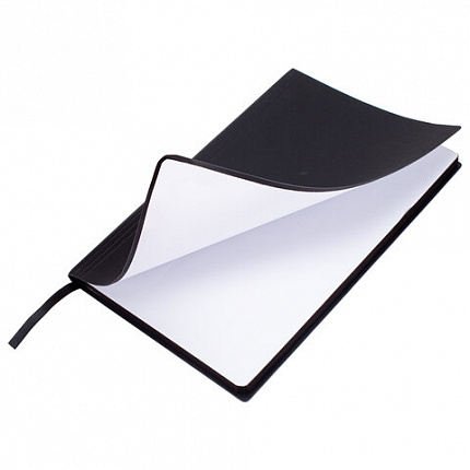 Блокнот А5 138x213 мм, BRAUBERG "Personal", под кожу, 80 листов, клетка, черный, 116608