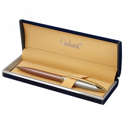 Ручка подарочная шариковая GALANT "DECORO ROSE", корпус хром/розовый, детали золотистые, узел 0,7 мм, синяя, 143505