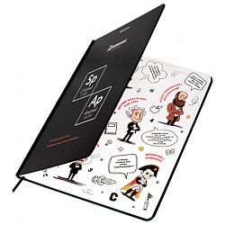 Дневник 1-11 класс 48 л., твердый, BRAUBERG, матовая ламинация, резинка, закладка-ляссе, с подсказом, "Элементы", 107242