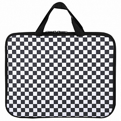 Папка на молнии с ручками BRAUBERG А4, 1 отделение, полиэстер, 20 мм, "Black and White", 272172