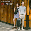 Рюкзак однолямочный HEIKKI FEATURE (ХЕЙКИ), кодовый замок, USB-порт, черный, 32x16x6 см, 273900