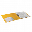 Папка с боковым металлическим прижимом и внутренним карманом BRAUBERG "Contract", желтая, до 100 л., 0,7 мм, бизнес-класс, 221790
