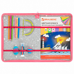 Папка на молнии BRAUBERG А4 с ручкой, с органайзером, 1 отделение, "Headphones", 273384